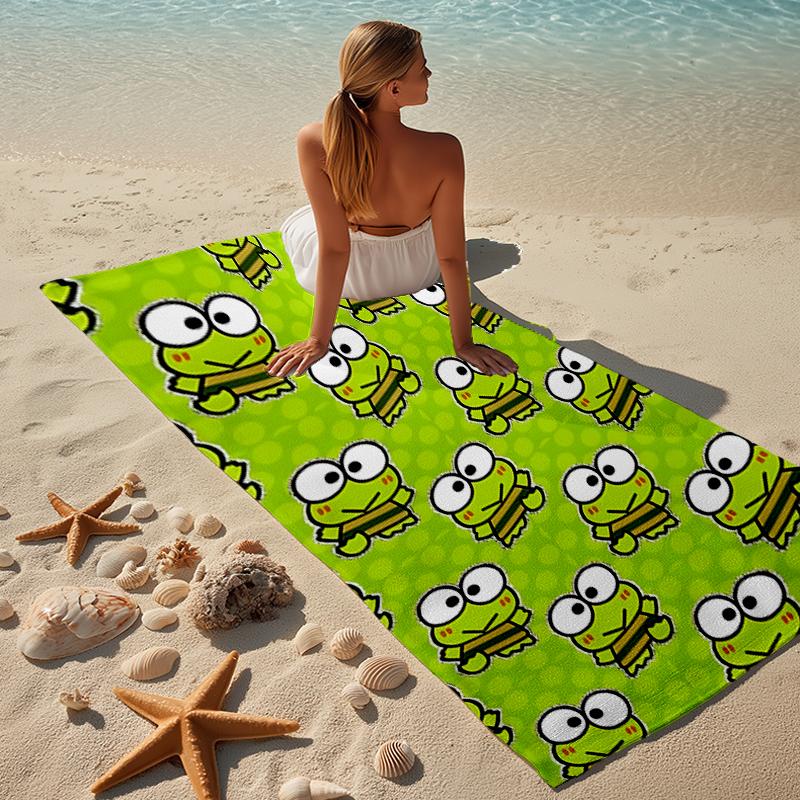 proof beach towel with a Sanrio3 pattern - soft,absorbent,quick-drying,machine washable - perfect for swimming,camping,bathing