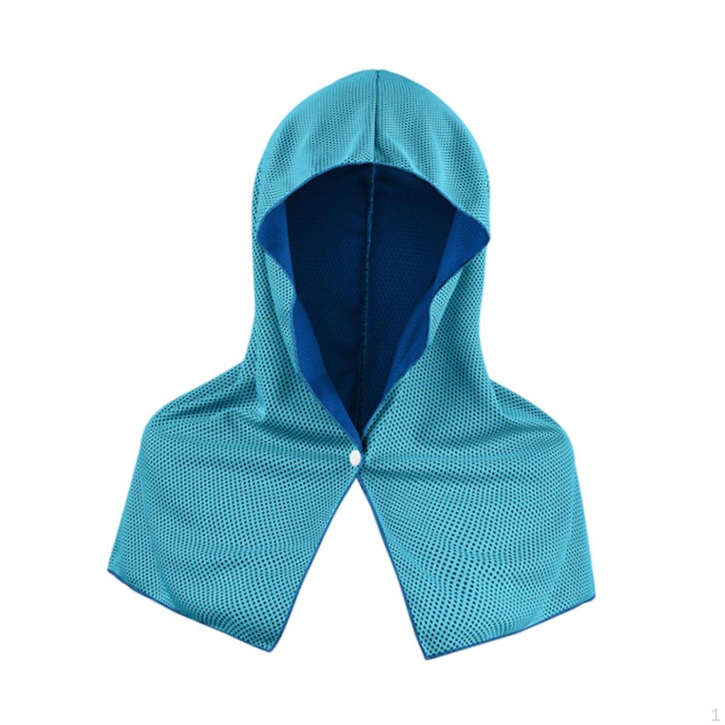 Cooling Hoodie Towel Neck Wrap Soft for Weather Sun Protection Ice Cycling