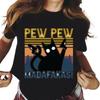 Pew Madafakas Graphic Print Cute Black Cats T Shirt Men Women Fashion Casual Crew Neck Short Sleeve Plus Size Unisex T Shirt