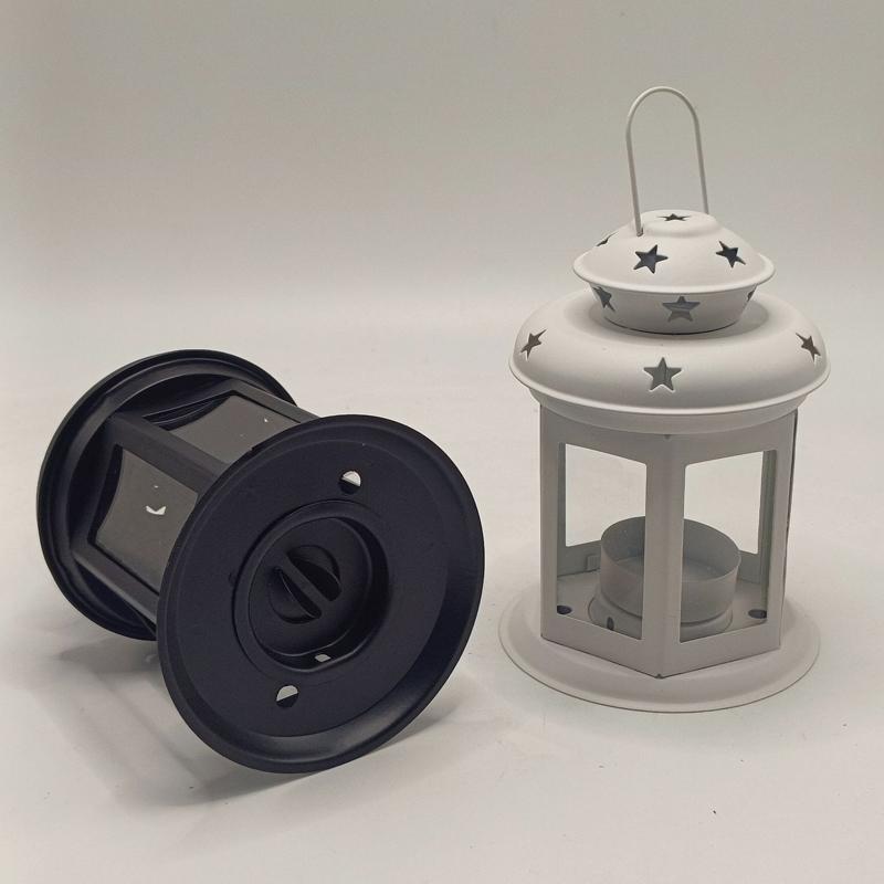 1PC Durable Safe Environmentally Friendly Sturdy Romantic Retro Atmosphere Iron Table Decoration Hand-held Candle Holder 15X9.5CM