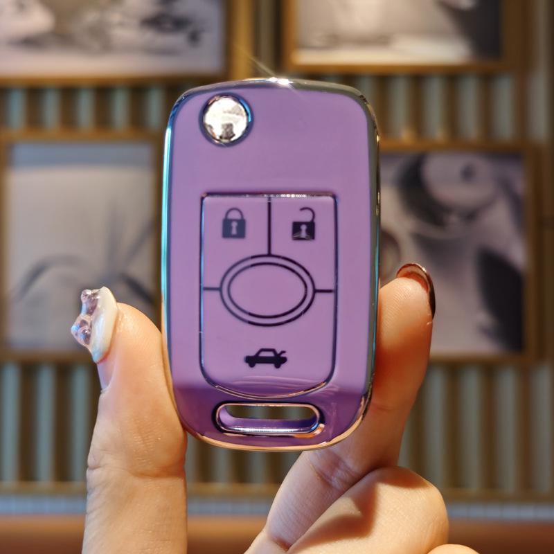 Buick Excelle Schlüsselhülle (09/11/13/15 Modelle) - Kompakte Autoschlüsseltasche mit Schnalle