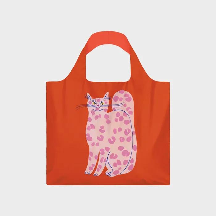 Market Bag Pink Leopard Cat / Agathe Singer