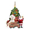 Fun Festive And Cartoon Dog Santa Hanging Ornaments For Christmas Tree And Decoration Vehicle