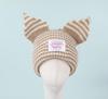 Striped Cat Ear Knit Wool Hat: Autumn/Winter Fashion for Couples