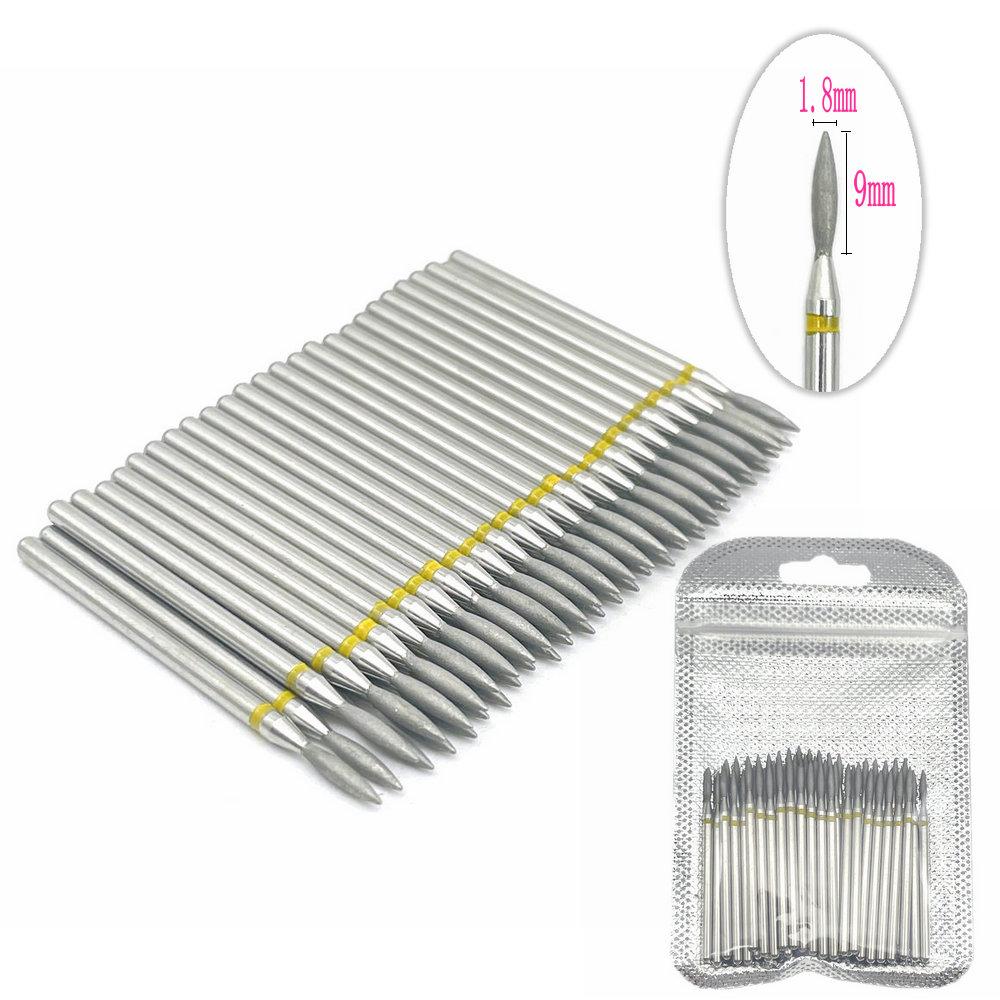 50pcs/pack Diamond Milling Cutter Grinding Drill Bits Diamond Polisher HP 2.35mm Diamond Polisher Nail Drill Bits Drill