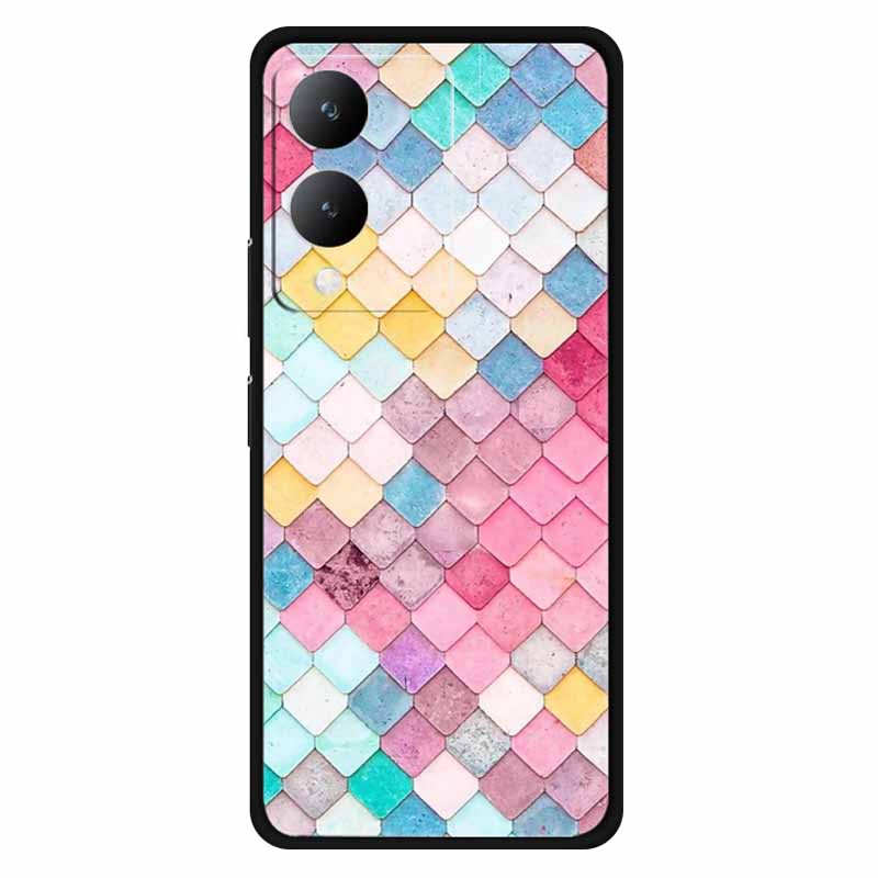 Fundas For Vivo Y17s 4G Case Silicone Wolf Lion Soft TPU Phone Covers for Vivo Y17s 2023 Y 17s Bumper Coque for VivoY17s Black
