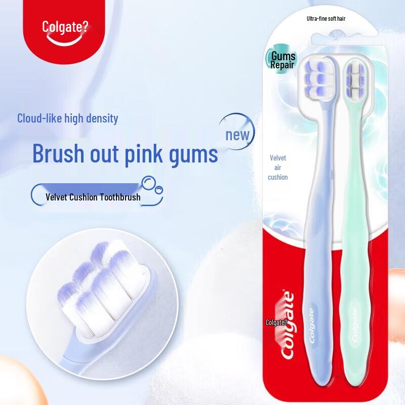 Colgate Velvet Cushion Soft Bristle Toothbrush Family Pack