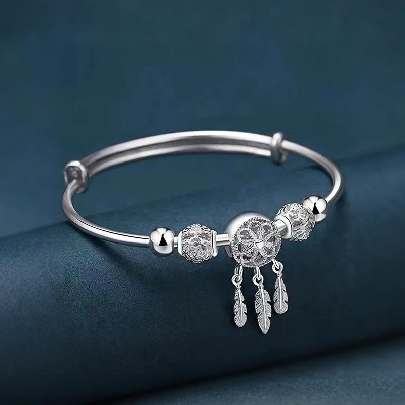 Dreamcatcher Bracelet: Women's Korean-Style Open Bangle Jewelry