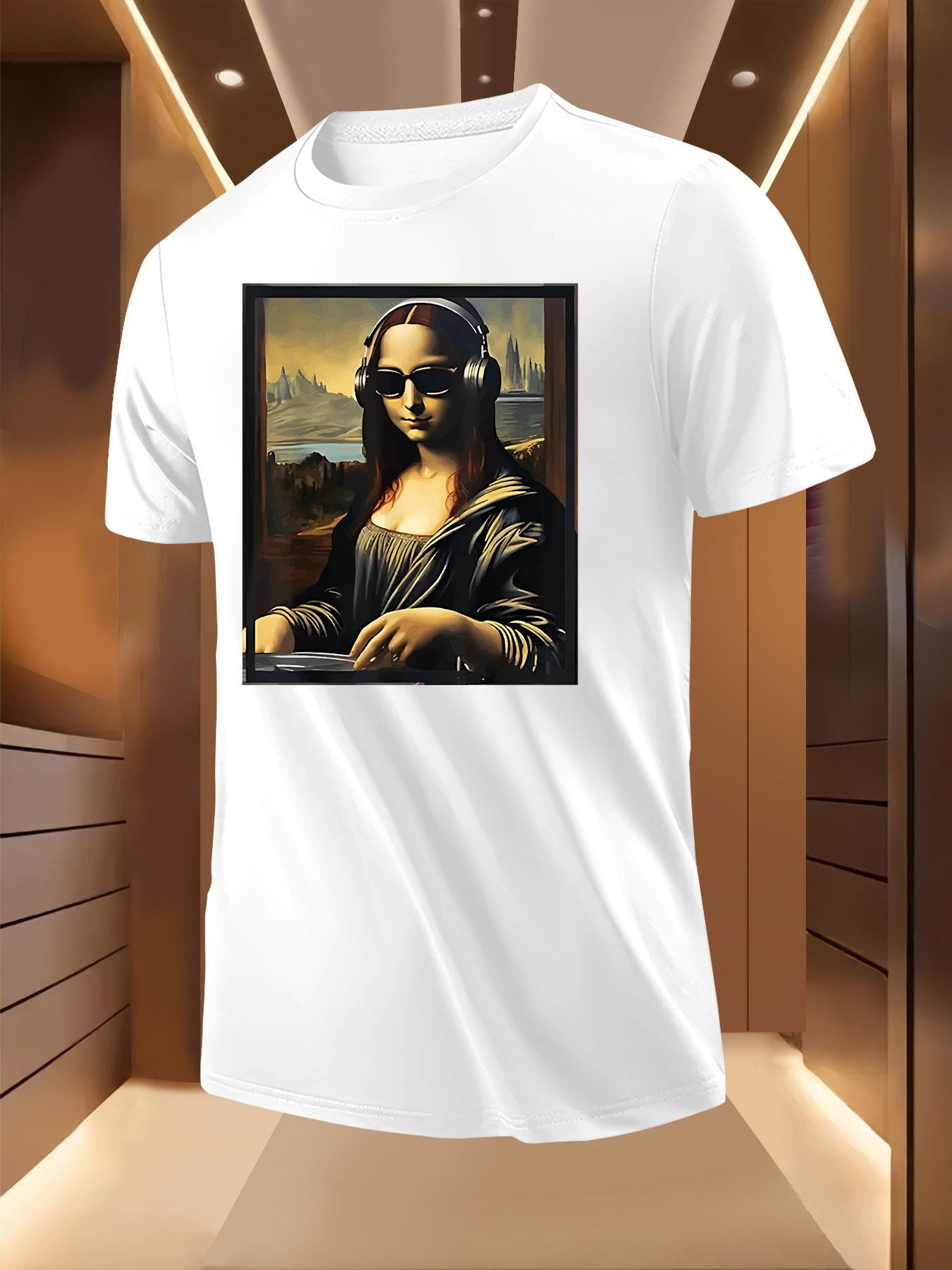DJ Mona Lisa Graphic Tshirt - Modern Twist with Fashion G... XXL