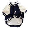 Dog Baseball Jacket Small Dogs Clothes with Raglan Sleeves Cute Sporty Dog Coat for Puppies Poodle Bichon Frise Daily Outfit