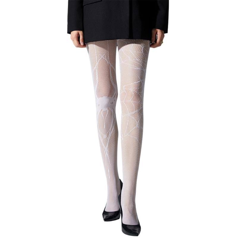 Women Lace Patterned Tights Fishnet Stockings Pantyhose Patterned Net Stockings Pantyhose for Raves Party Club Costumes