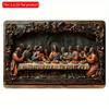 2d Flat 30*20cm, Vintage Last Supper Wooden Sign, Rustic Wooden Wall Art, Indoor Outdoor Use, Wooden Material, for Home, Kitchen, Garden, Bedroom, Bar