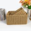 Woven Desktop Storage Basket With Dual Handles Fruit Snacks Cosmetics Toys Kitchen Organization Ins Style