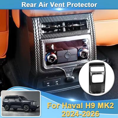 Für GWM HAVAL H9 MK2 2024 2025 2026 Neuer HAVAL H9 Hintere Armlehne Klimaanlage AC Lüftungsschlitzabdeckung Anti-Tritt-Schutz Auto Zubehör