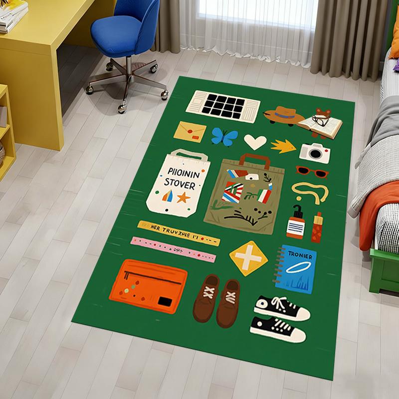 travels shoes Pattern Area Rug, Office Carpet Indoor Outdoor Entrance Doormat, Non-Slip Soft And Comfortable, Living Room, c122031
