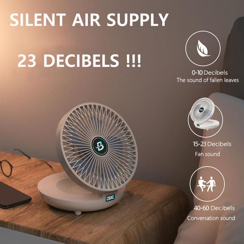 Ventilator pliabil de perete de bucătărie, reîncărcabil prin USB Ventilatoare silențioase pentru camping, acasă, birou, birou, cu aer, mini ventilator electric portabil