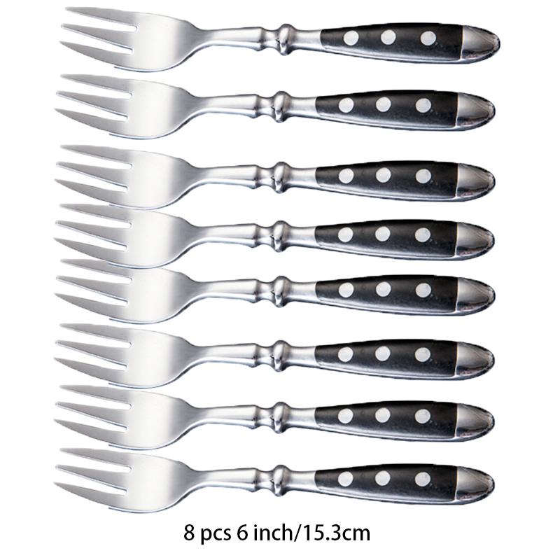 Classic Elegant Stainless Steel Cutlery Set Fork Spoon Knife Full Dinning Fork Steak Knife Teaspoon Creative Dinnerware Set