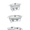 Household Rectangular Hot Pot Stove Restaurant Glass Buffet Stove Single Two Three Grid Food Heating Containers