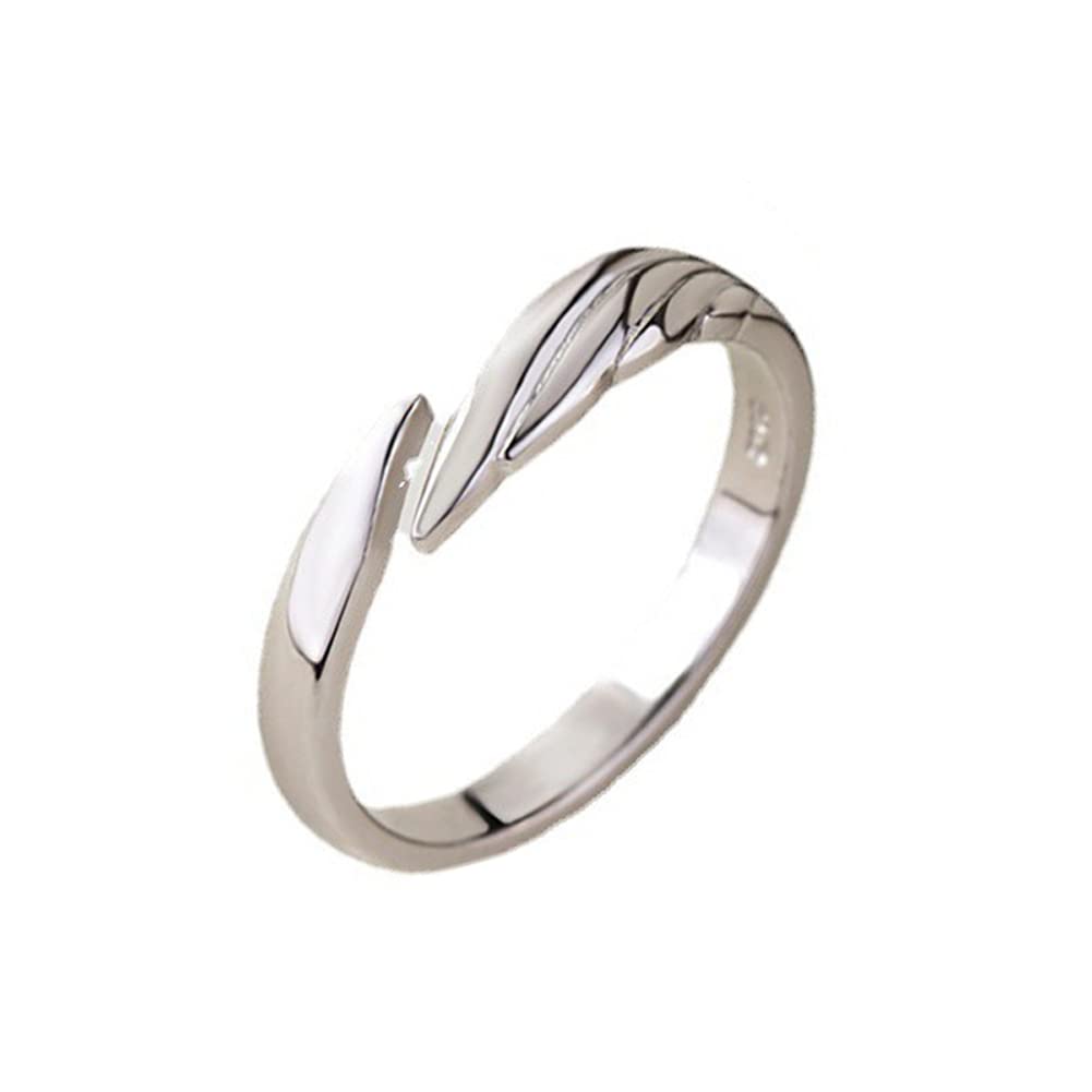 Rockyu Rings for Men and Free Sterling Silver Pure Silver Couple Angel and Devil Eternal Wedding The Ring Fashion Accessory Women, Size, 925, Rings,