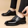 Fashion Outdoor Walk Flats Classic Men's Casual Leather Oxfords Shoes Lace Up Business Formal Dress Footwear Lace Up Male Derby Shoes
