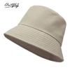 Solid color bucket hat cotton shows small face daily face covering sunscreen basin hat bucket hat can be printed LOGO