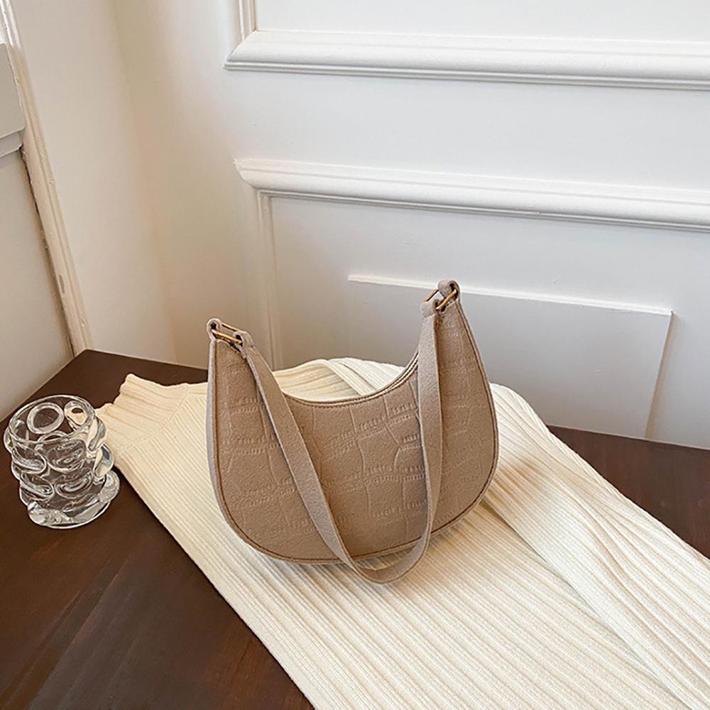 Fashi Felt Cloth Pattern Shoulder Bags For Women Small Handle Underarm Bag Clutch Luxury Solid Color Female Handbag With Purse