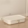 Miflame Cream Style Flat Plastic Storage Bins with Lids