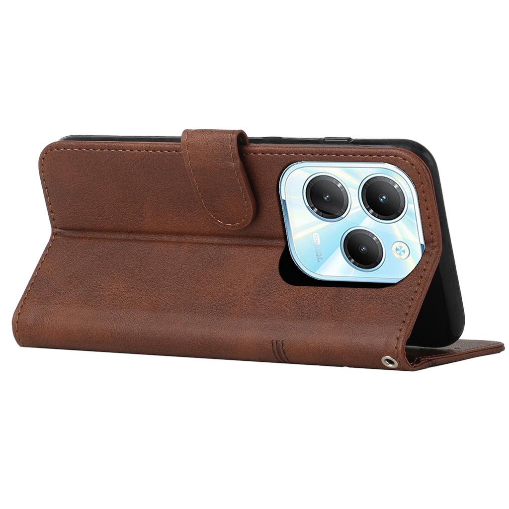 For Infinix Hot 40/Hot 40 Pro Phone Case Wallet Stand Cover Calf Texture