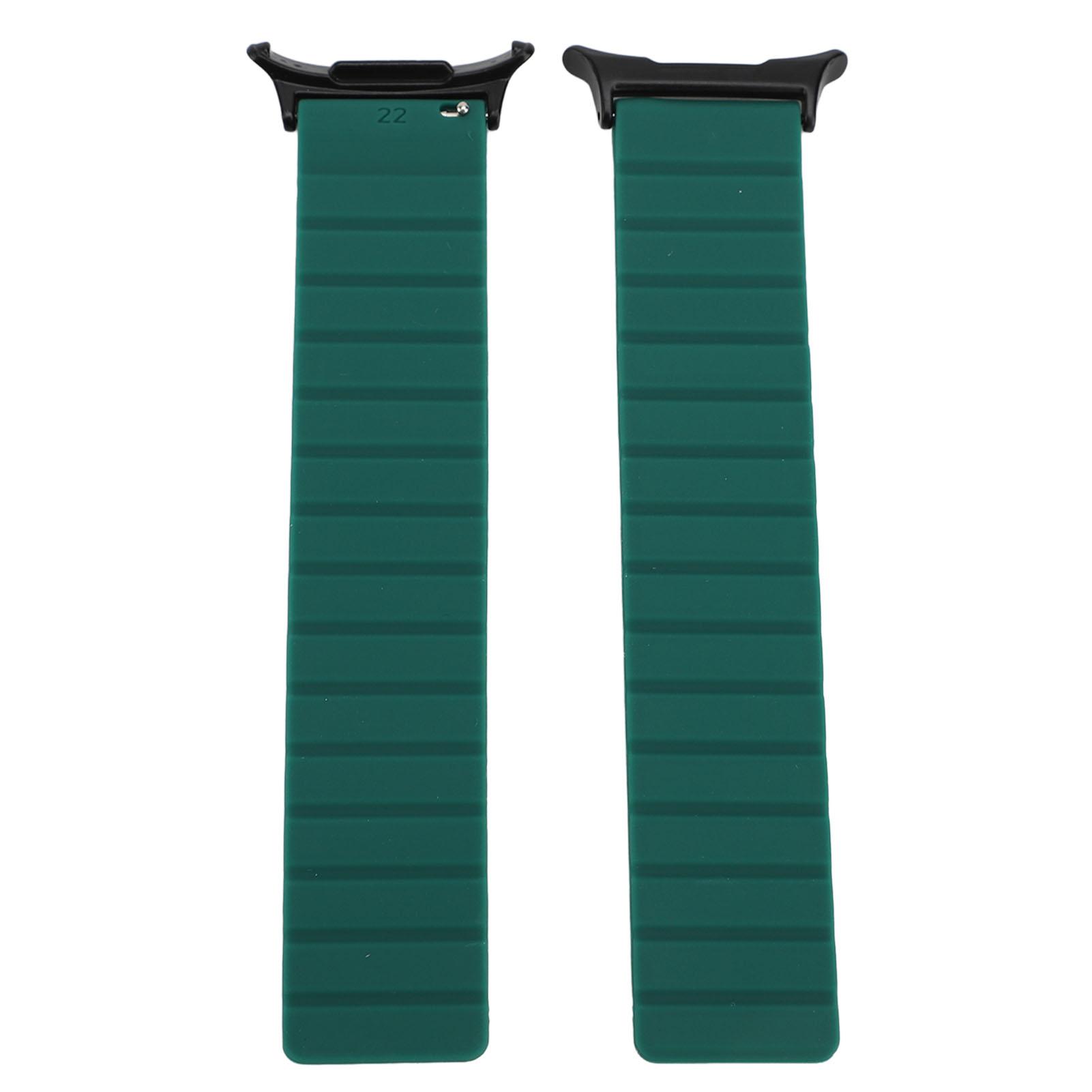 

Magnetic Watch Strap Water Resistant Sport Silicone Watch Band Replacement Watch Strap for Watch 7 зелёный