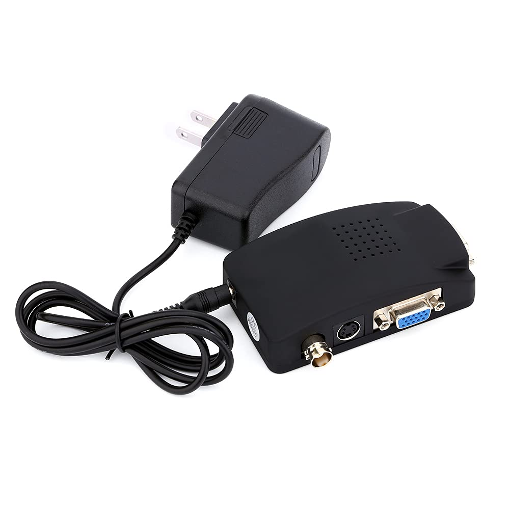 BNC to VGA Adapter, Plug and Play, 800x600-1920x1200 Resolution, Compatible with CRT LCD Monitors