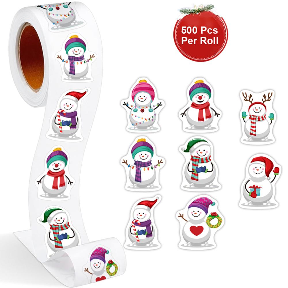 100-500Pcs High-Quality Heterotypic High-Quality Christmas High-Quality Snowmans High-Quality Stickers High-Quality Dly High-Quality Gift