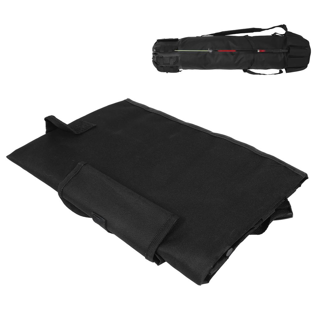 MultiFunctional Fishing Rod Reel Storage Bag Pole Carry Case Fishing Tool Organizer(Black )
