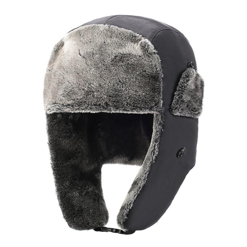 Winter Warm Fleece-Lined Ear-Protective Beanie Hat Skiing Cycling Outdoor Windproof Unisex Cap