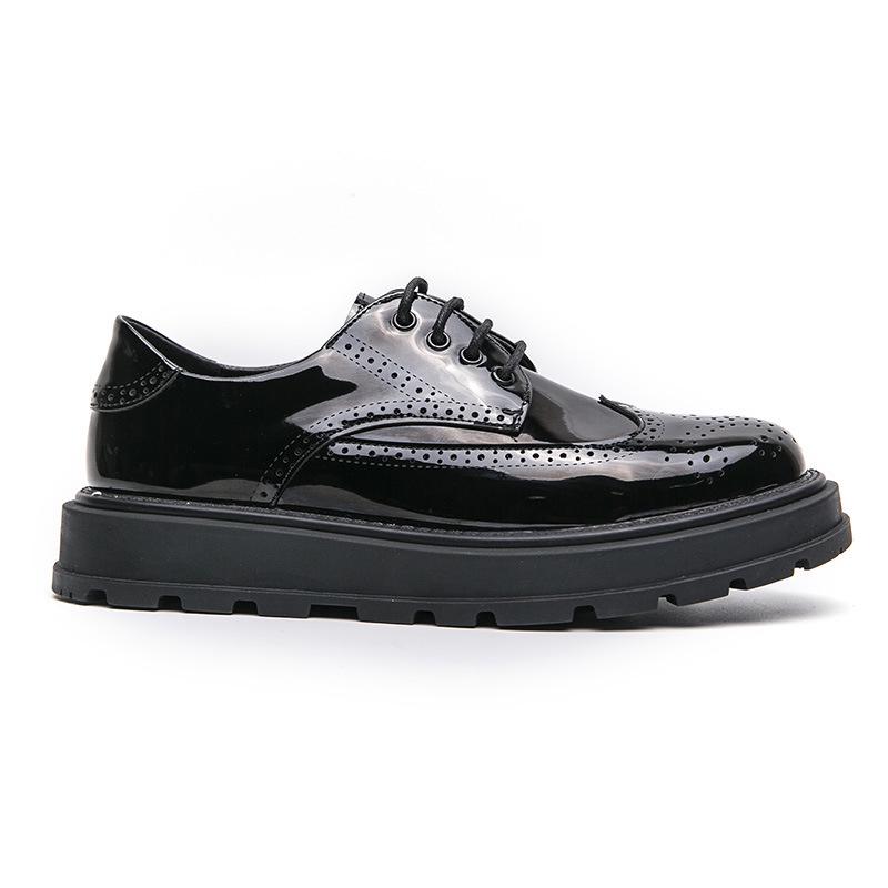 Men's New Style Formal Brogue Leather Shoes - Large Size Casual Wedding Groom Shoes