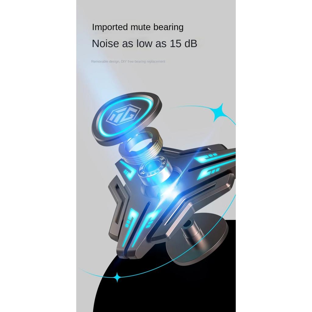 Luminous Fingertip Gyro Set EDC Fidget Toys Metal Hand Spinner Children Male Stress Relief