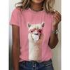 Fashionable animal blowing bubble 3D printed fun T-shirt