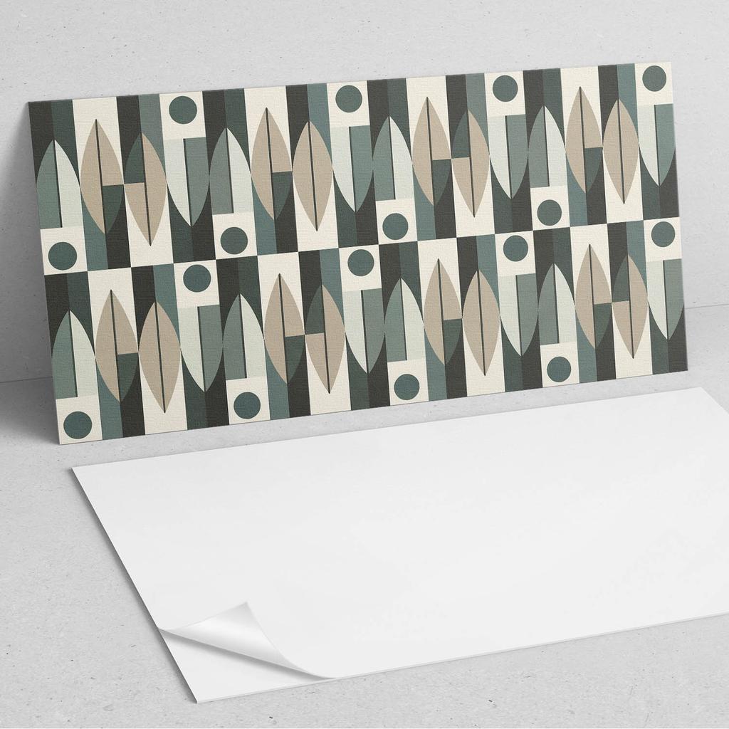 Dekor Ścienny Panel Pcv Ze Wzorem Do Pokoju 120X60 Cm Abstrakcyjny Wzór Geometryczny
