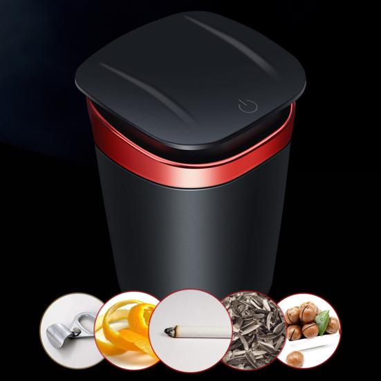 Glow in The Dark Car Ashtray Cup with LED Light Metal Liner Automatic Pop Sealing Ring for Smoke Control Portable