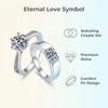 D VVS1 Moissanite 925 Silver Couple Ring for Women Man Wedding Jewelry Engagement Imitation Diamond Fashion Gifts Party