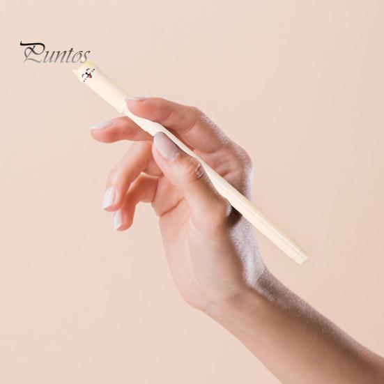 Cartoon Cat Stationery 4Pcs Gel Pens 0.5mm Fine Point Writing Fluently Cute Quick-drying Non-slip Pen Design Comfortable Grip Ergonomic Ink Cap