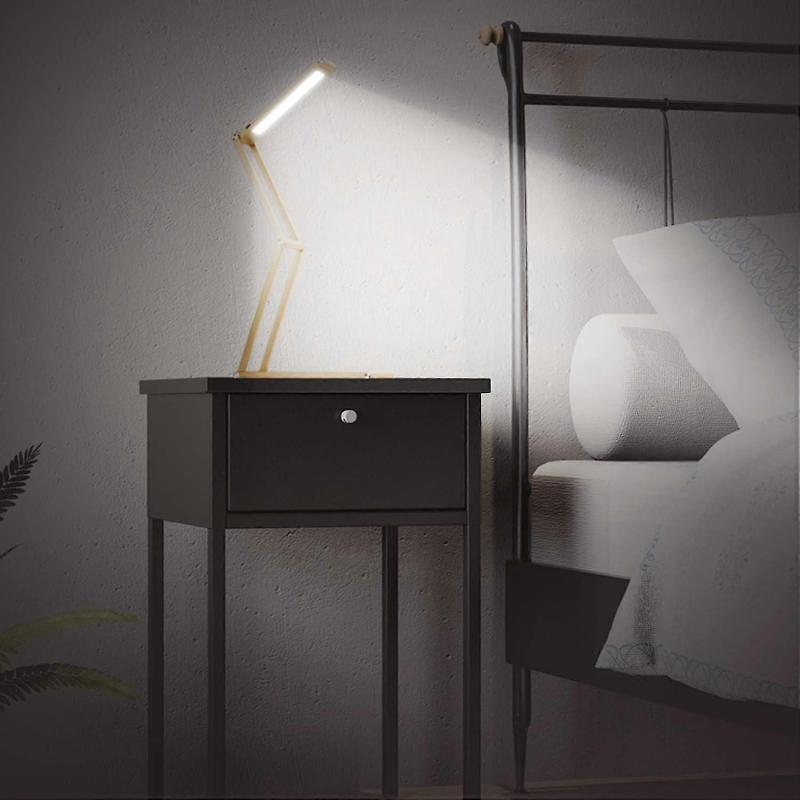 Foldable Led Desk Lamp - Folding Portable Usb Table Light With 3 Brightness Settings