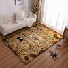"Anime Wanted Posters Carpet with Pirate Map Design for Living Room" Suitable for Use As an Anti-slip for Living Room Bedroom Sofas