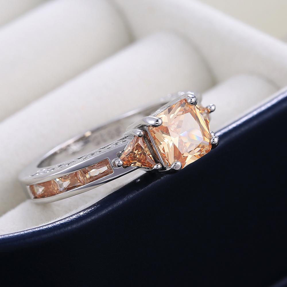 Women'S Zircon Wedding Rings, Pair Rings, Wedding Accessories, Proposal Jewelry