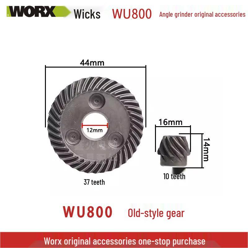 Wickes Angle Grinder Accessory Set: WU800X Head Shell, Carbon Brush, Gear Rotor, Stator, Switch Housing, Spindle.