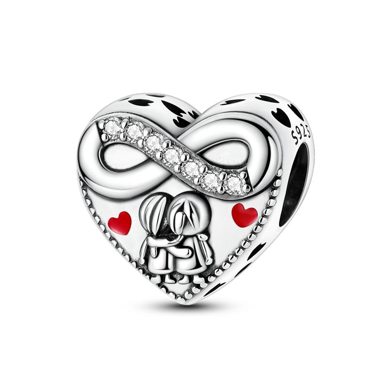 925 Silver Golden Clover Charms Bead CZ Zircon Glowing Firefly Pet Cat Puppy Pendant Fit Original Bracelet DIY Jewelry