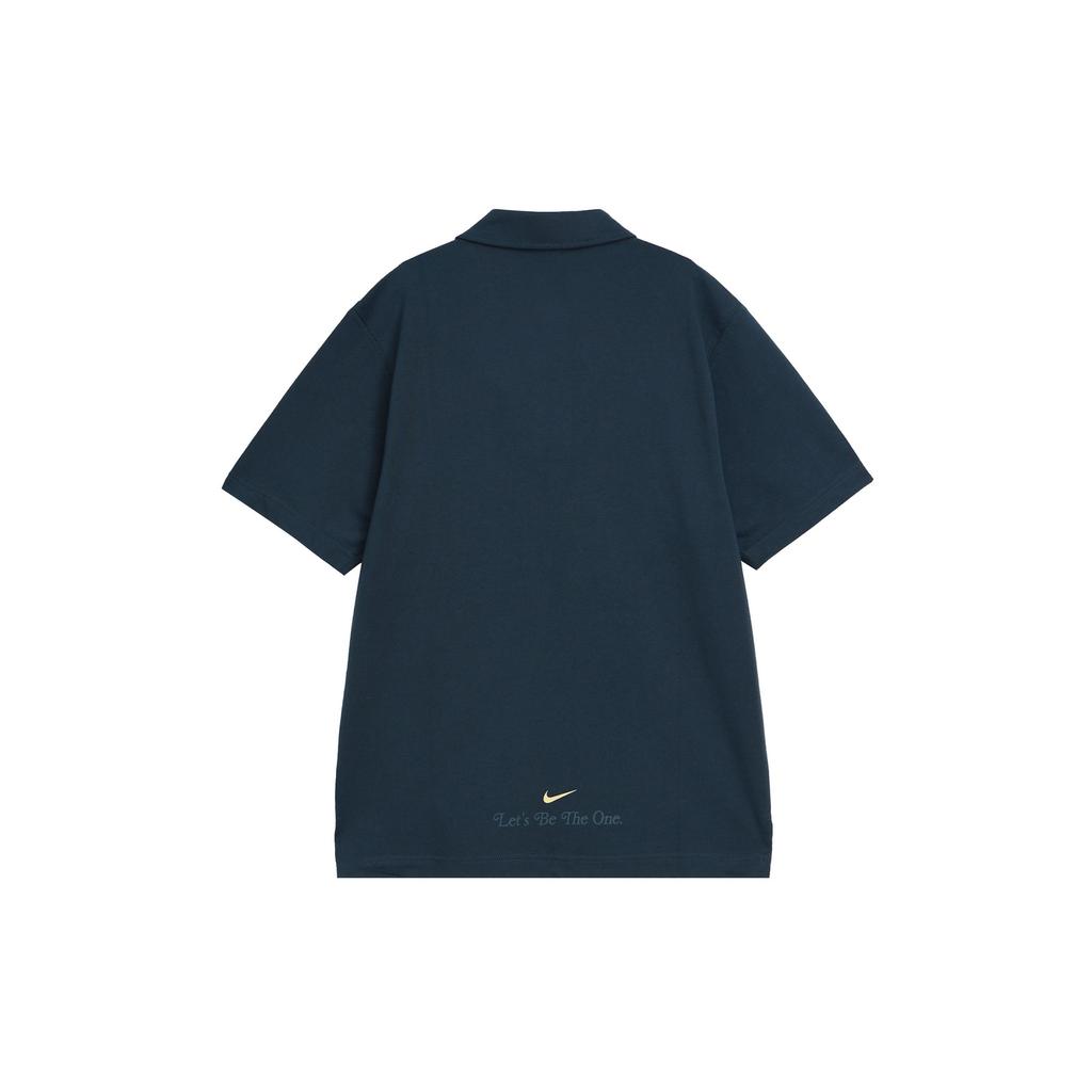 Nike Sportswear Logo Print Color Block Polo Shirt Men Polo Shirts Deep-Sea-Blue HM4456-478
