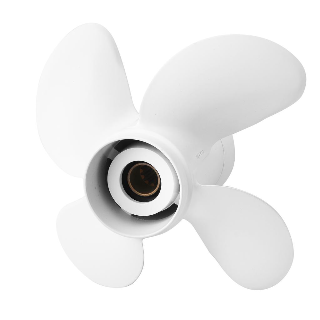 Marine Outboard Propeller 4 Blades 10 38x13in RH Aluminum Alloy Fit for Yamaha 25?60HP Engine