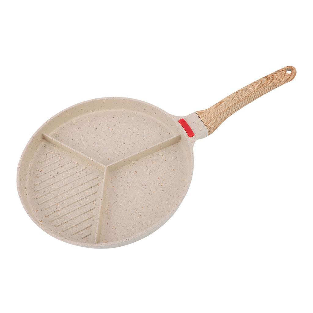 Breakfast Frying Pan Anti Stick Versatile Divided Grill Pan Egg Pan for Egg Steak Omelet Home Kitchen Stove