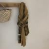 Korean Retro Grid Scarf Women's Autumn New Cotton and Linen Long Style Shawl Scarf