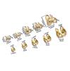 10pcs Stainless Steel Double Hole End Clasp Beads Open Cover Crimp Connector Beads For DIY Jewelry Making Necklace Component